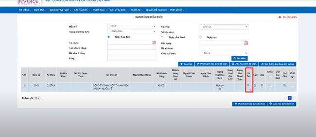 Cách tạo mới hóa đơn trên VNPT Invoice