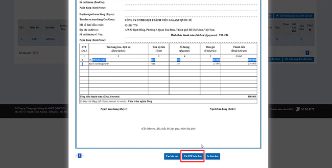 Cách kiểm tra và xuất hiện hóa đơn VNPT Invoice