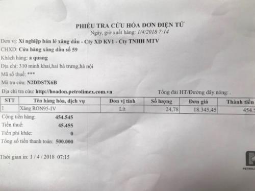 Truy xuất hóa đơn điện tử xăng dầu Petrolimex thuận lợi ngay trong ngày đầu triển khai