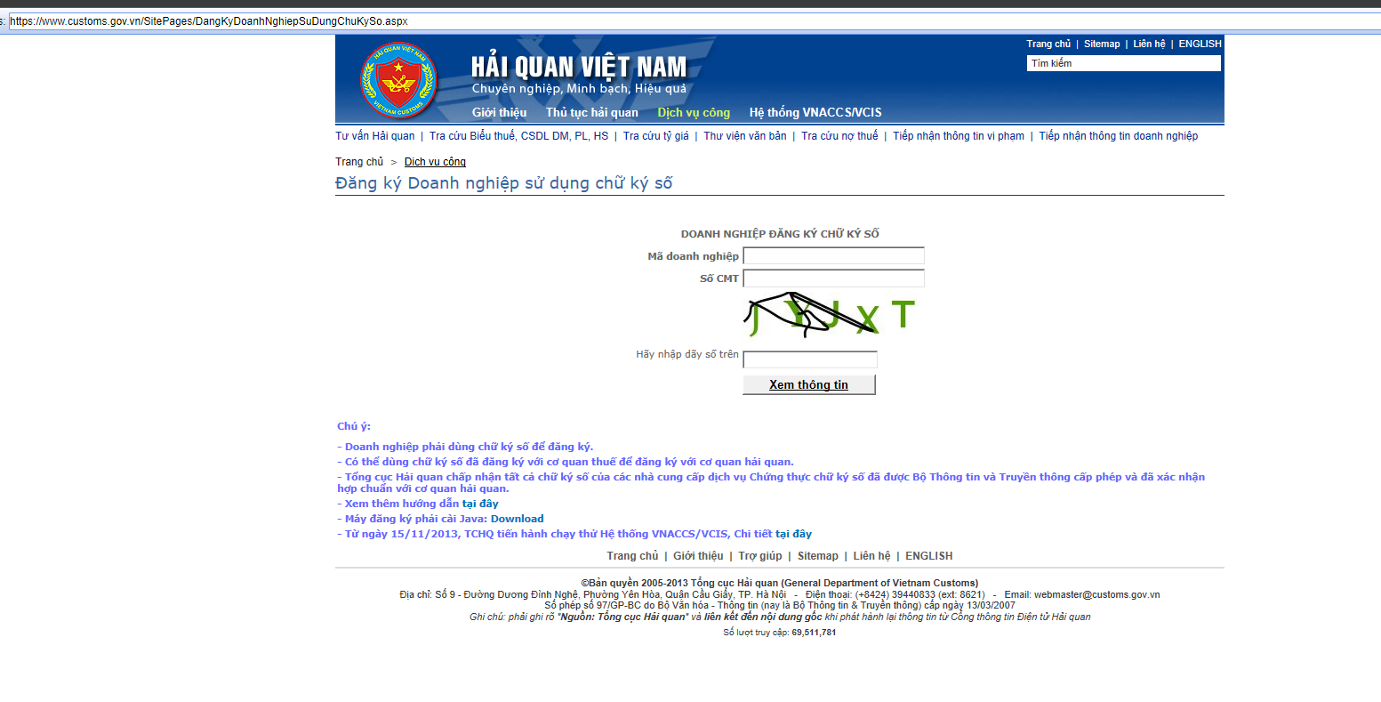 Hướng dẫn khắc phục lỗi treo trình duyệt khi đăng nhập trang Hải Quan